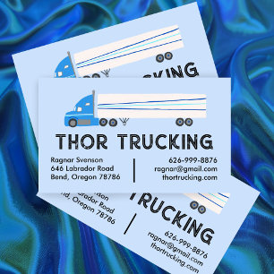 Trucker Hauling Logistics Trucking Flytta Lastbil Visitkort