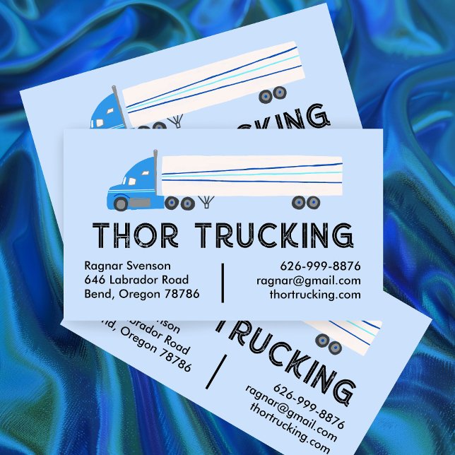 Trucker Hauling Logistics Trucking Flytta Lastbil Visitkort (Trucker Hauling Logistics Trucking Moving Truck Business Card
)