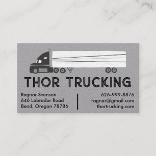 Trucker Hauling Logistics Trucking Flytta Lastbil Visitkort