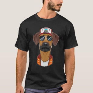 Trucker Hund I Lastbil Driver Rhodesian Ridgeback T Shirt