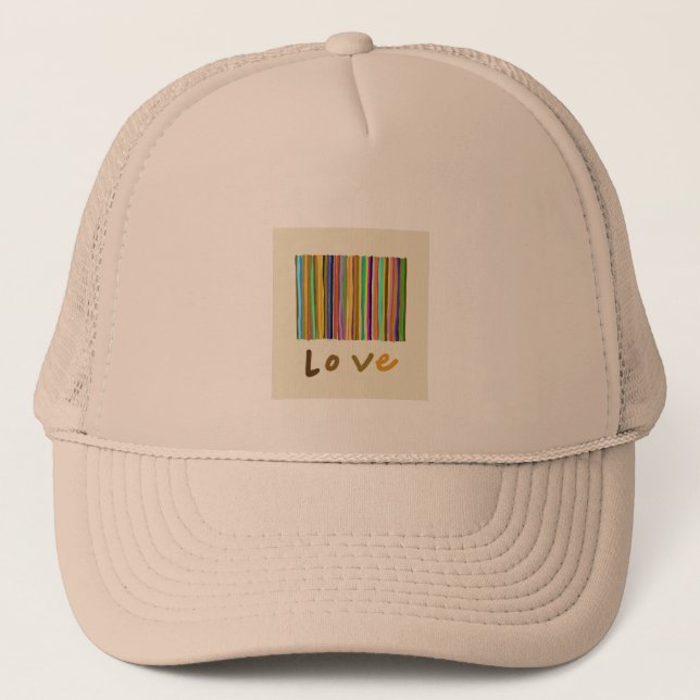 Trucker keps med "love" (Framsida)