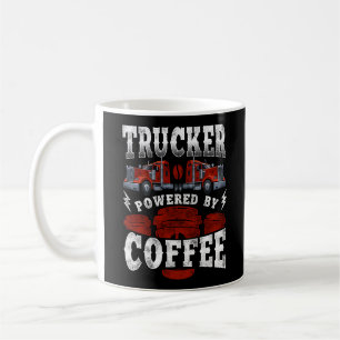 Trucker Lastbil-chaufförer med kaffe Kaffemugg