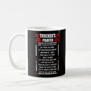 Trucker Lastbil Driver Truckers bön Gud Faith Kaffemugg