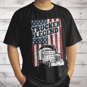 Trucker Legend Rolig Semi Truck Förare Trucking T Shirt