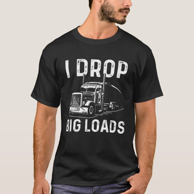 Trucker Manar Women Big Rig Truckin Road L T Shirt (Framsida)
