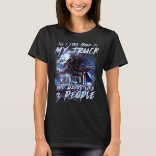 Trucker Manar Women Big Rig Truckin Road L T Shirt