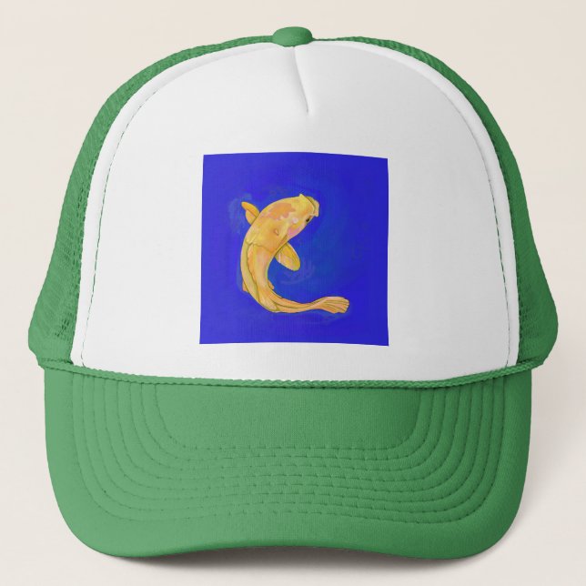 Trucker mössa med orange fisk  keps (Framsida)