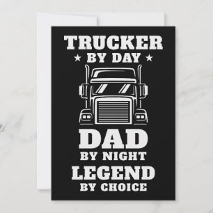 Trucker och Pappa - Hero på väg och hem Inbjudningar