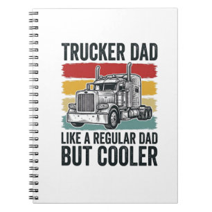 Trucker Pappa Som En Vanlig Pappa Men Coolare T-sh Anteckningsbok
