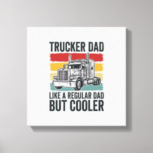 Trucker Pappa Som en Vanlig Pappa Men Coolare Tröj Canvastryck