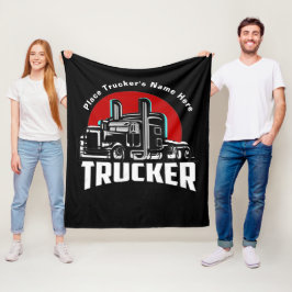 Trucker Personlig Gåva Filta Fleecefilt