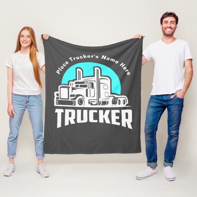 Trucker Personlig Gåva Filta Fleecefilt (På plats)