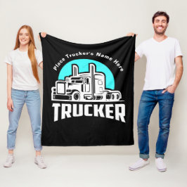 Trucker Personlig Gift Blanket Fleecefilt