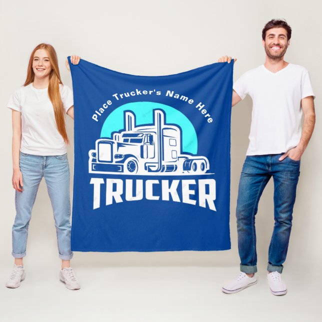 Trucker Personlig Gift Blanket Fleecefilt (På plats)