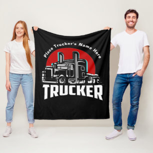 Trucker Personlig Presentfilt Fleecefilt