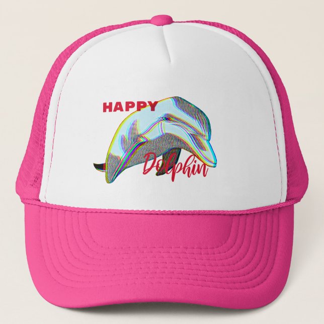 Trucker Pet Happy Dolphin Keps (Framsida)