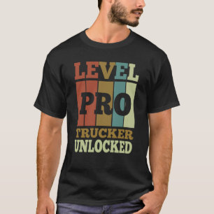 Trucker Pro Upplåst Vintage Stil Unik T Shirt