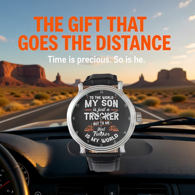 Trucker Son, My World Clock Armbandsur (Skapare uppladdad)