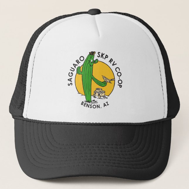 Trucker-Stil Hat (vit/svart) Keps (Framsida)