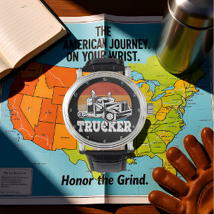 Trucker: Sunset Road, Teal kant Armbandsur