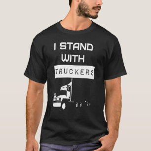 Trucker-support: jag står på Truckers Freedom Conv T Shirt