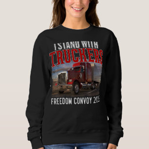 Trucker-support: jag står på Truckers Freedom Conv T Shirt