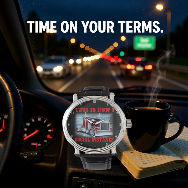 Trucker: This Is How I Social Distance Armbandsur (Skapare uppladdad)