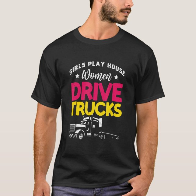 Trucker-tillbehör för drivrutin och motorvagn för  t shirt (Framsida)