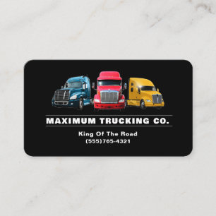 Trucker Transport Semi Trucking Company Visitkort