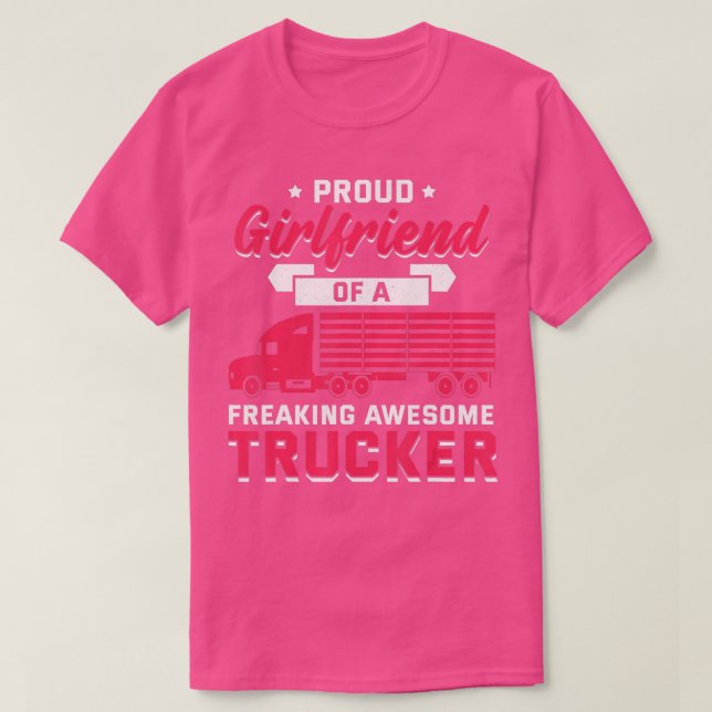 Trucker Trucker Trucking Lastbil Driver Girlkompis T Shirt (Design framsida)