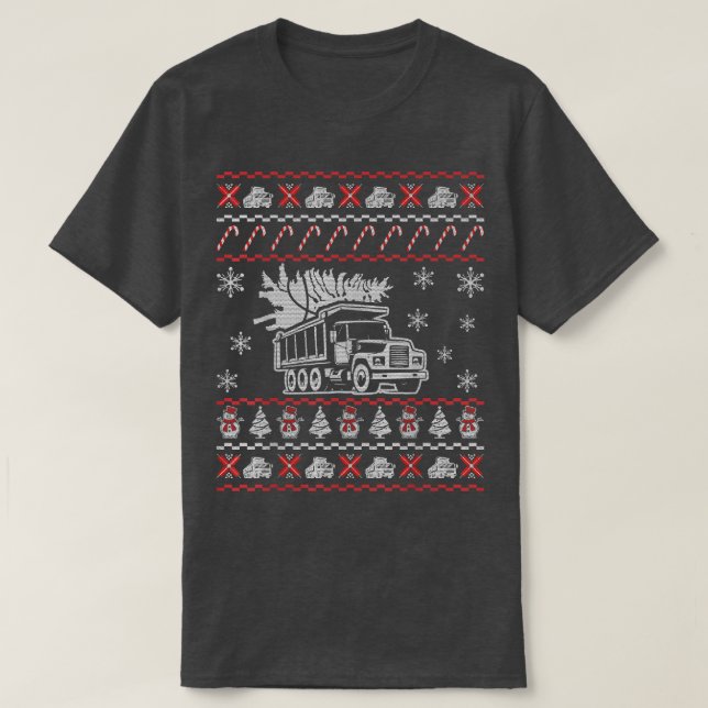 Trucker Ugly jul Sweater-smycken för Wom T Shirt (Design framsida)