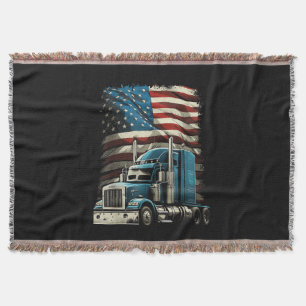 Trucker US American Flagga For Patriotic Lastbil D Filt