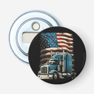 Trucker US American Flagga For Patriotic Lastbil D Flasköppnare
