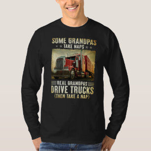 Trucker Vissa morfar tar Naps Real Grandpas Driv T Shirt