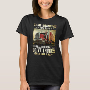 Trucker Vissa morfar tar Naps Real Grandpas Driv T Shirt