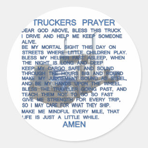 Truckerbön Runt Klistermärke