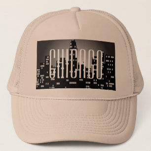 Truckerhatt med Chicago-siluett Keps