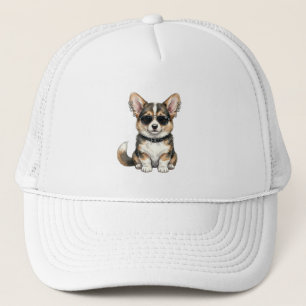 Truckerhatt Punk Corgi i solglasögon Edgy Hund Kon Keps