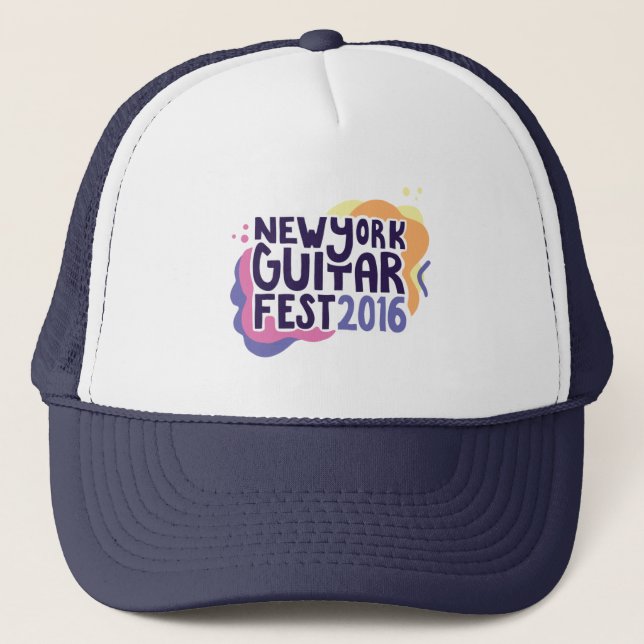 Truckerkeps 2016 för New York gitarrfestival (Framsida)