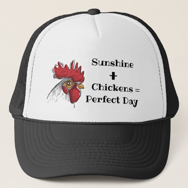 Truckerkeps-Chicken Sunshine+Chickens=Perfekt Day Keps (Framsida)