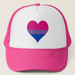 Truckerkeps för Bisexualitypridehjärta