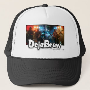 Truckerkeps för DejaBrew musikbandlogotyp.