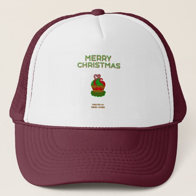 Truckerkeps för julkaka (Framsida)