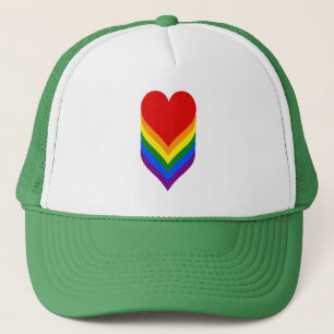 Truckerkeps för LGBT-pridehjärta