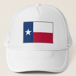 Truckerkeps för vit för Texas statlig flagga