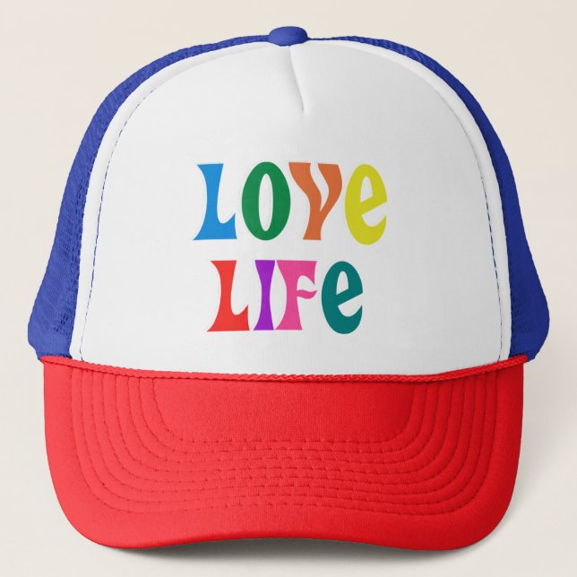 truckerkeps Kärlek Life Hippie Stil (Framsida)