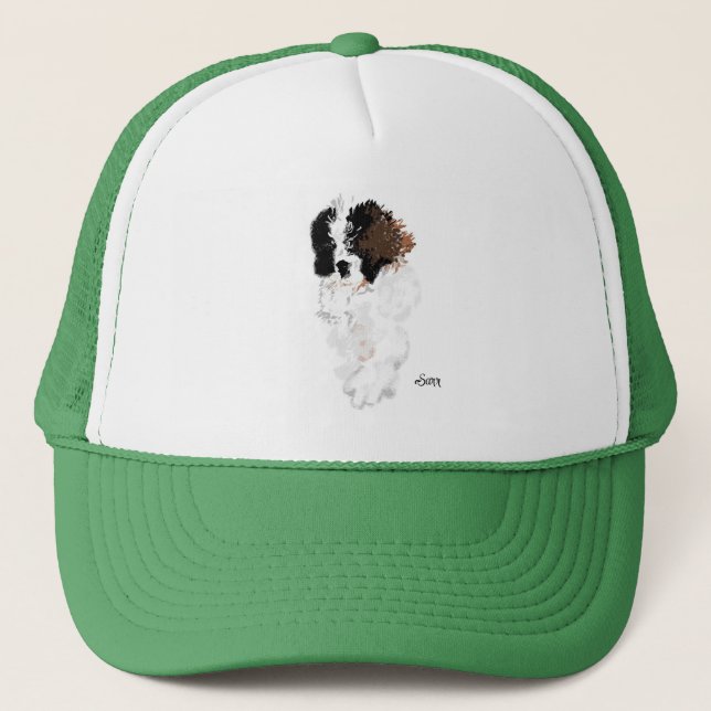 Truckerkeps: Saint Bernard Hund Keps (Framsida)