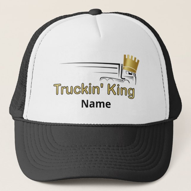 Truckerkeps - "Truckin kung" Cab-över halvt (Framsida)