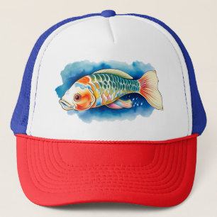 Truckerkeps - Vattenfärgsserie: Koi Fish