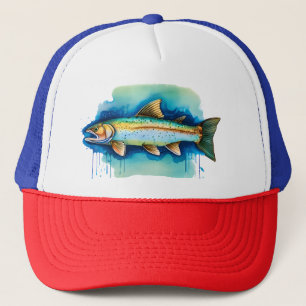 Truckerkeps - Vattenfärgsserie: Trout/Salmon